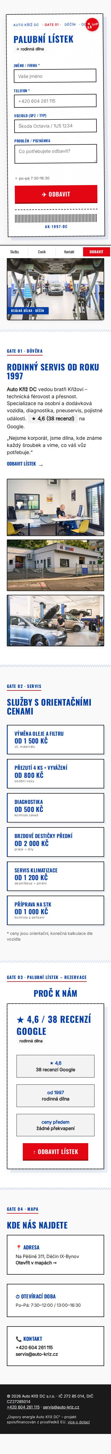Auto Kříž — mobil